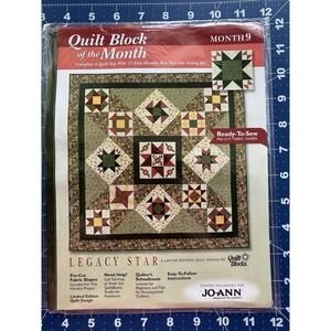 Joann‎ Quilt BOM Legacy Star Limited Ed. Month 9 TWINKLING STAR *New Open Pkg*